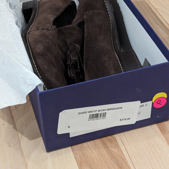 Stuart Weitzman "Guido" Brown Suede Loafers, size 8 - Picture 2 of 7